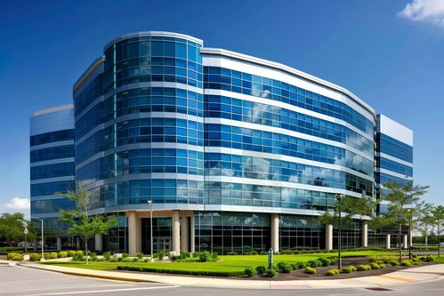 市區(qū)房地產(chǎn)銷售中心大樓攝影圖片 攝影圖 下載至來源處